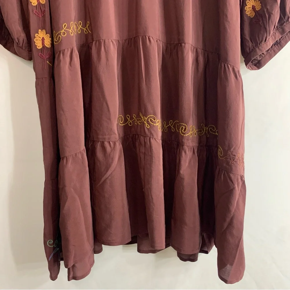 NWT Johnny Was Toni Dolman Tiered Midi Silk Dress, size XXL - Picture 9 of 15